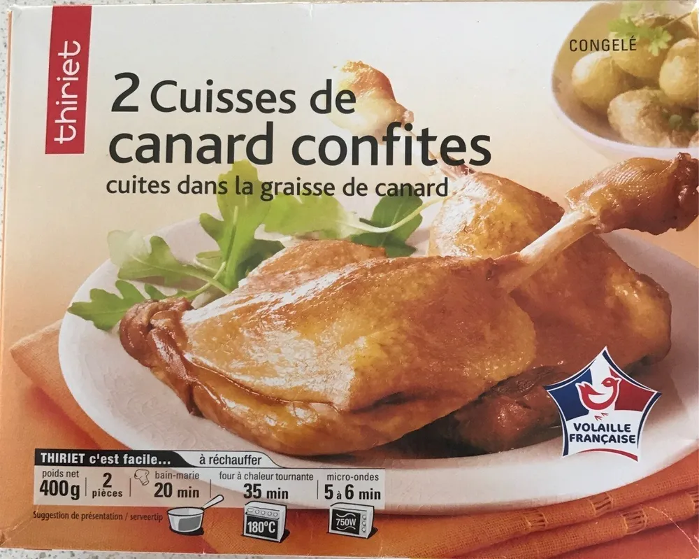 2 cuisses de canard confites
