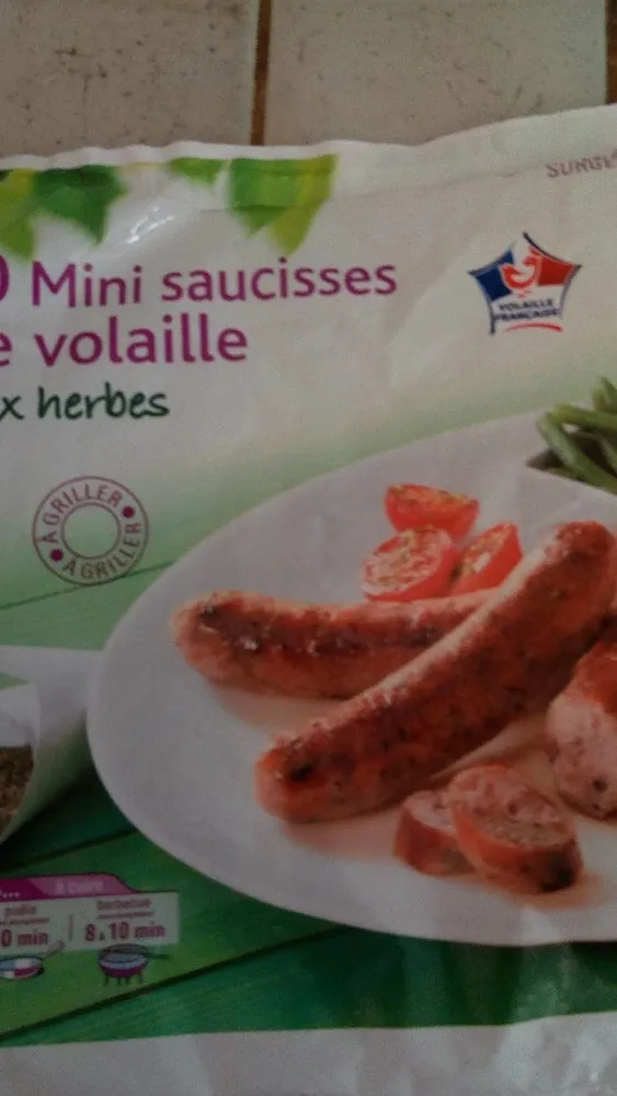 10 mini saucisses de volaille aux herbes