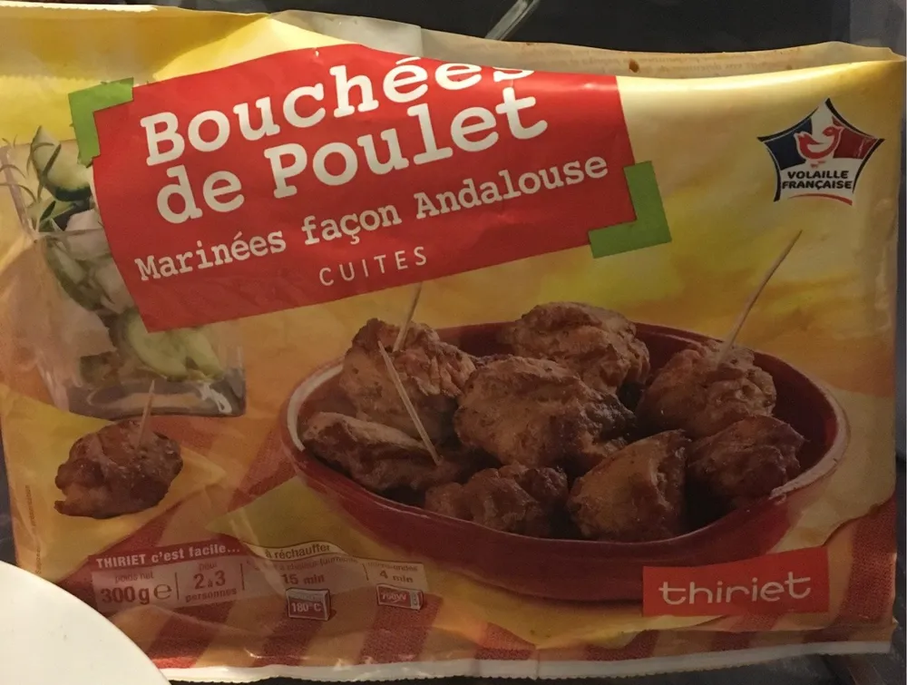 Bouchées de poulet marinées façon Andalouse cuites