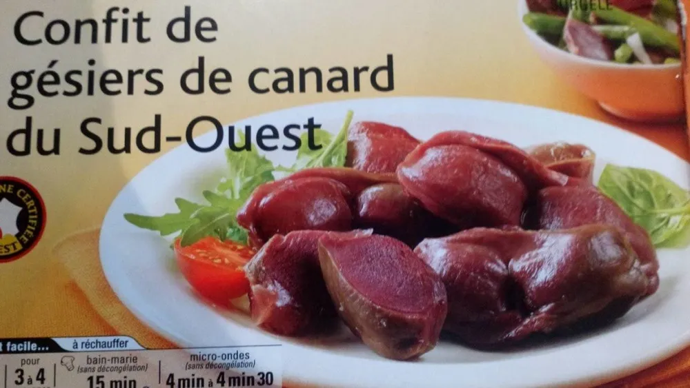 Gésiers de canard confits