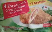 Escalopes cordons bleus de poulet