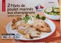 Filets de poulet marinés aux champignons