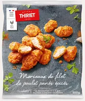 Morceaux de filet de poulet panés épicés