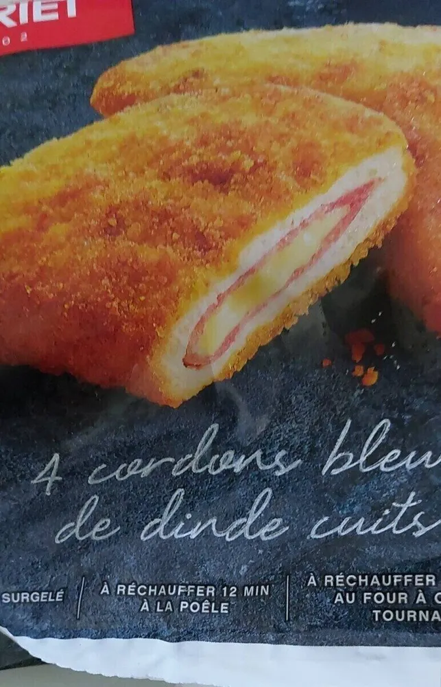 Cordons bleus de dinde cuits