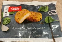 Pané filet poulet panure oignons