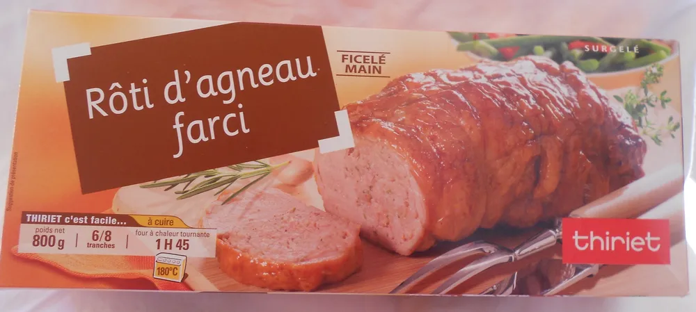Rôti d'agneau farci, Surgelé