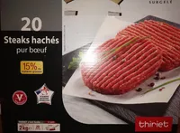 20 Steaks hachés pur boeuf 15%