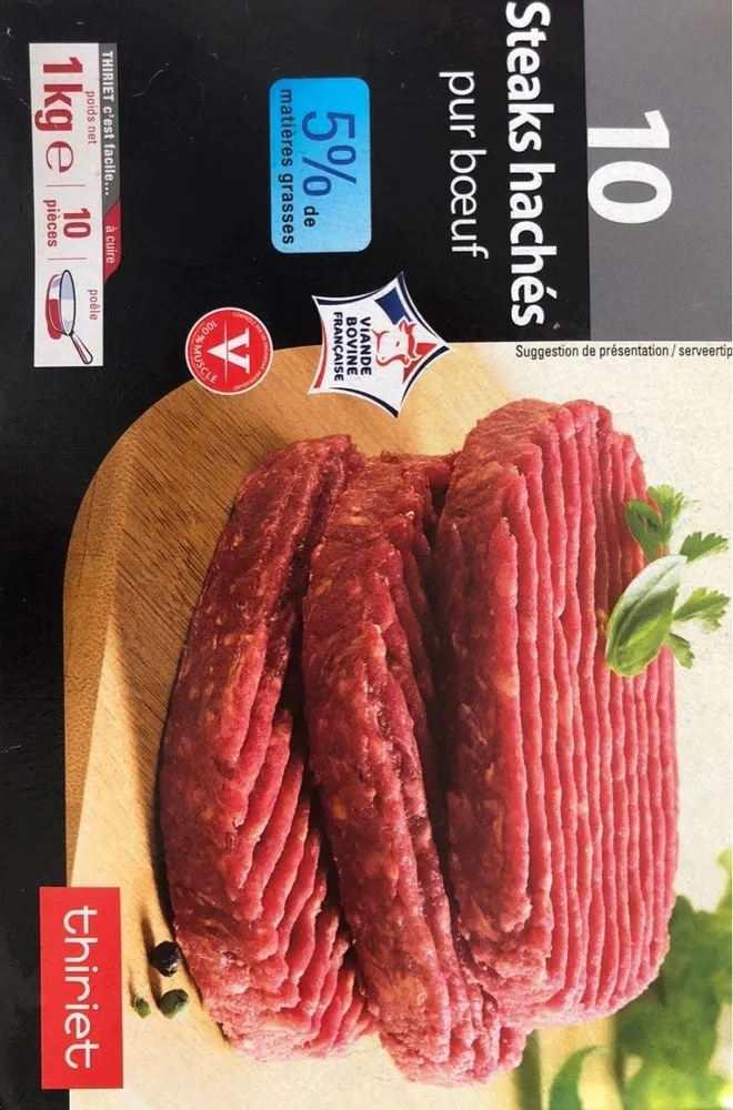 Steaks hachés pur boeuf 5% mg