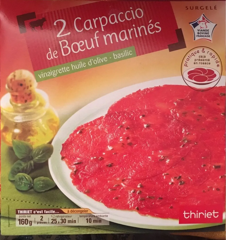 2 Carpaccio de Bœuf Marinés