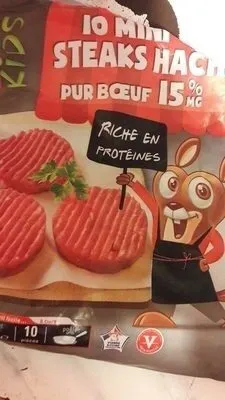 10 mini steaks hachés pur boeuf 15%