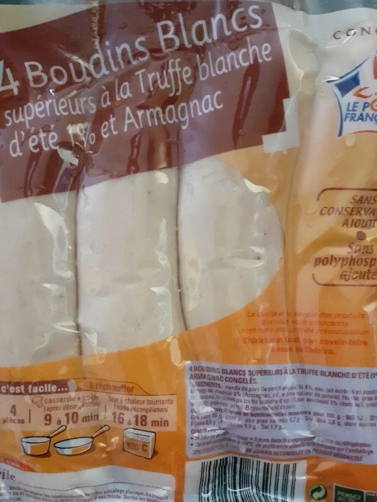 Boudins blancs truffe blanche