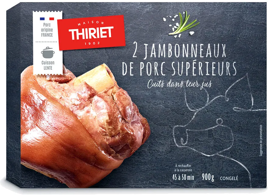 2 Jambonneaux de porc supérieurs cuits dans leur jus