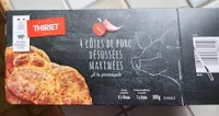 4 côtes de porc désossées marinées