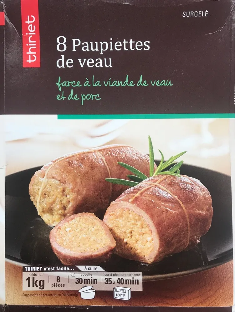 8 paupiettes de veau