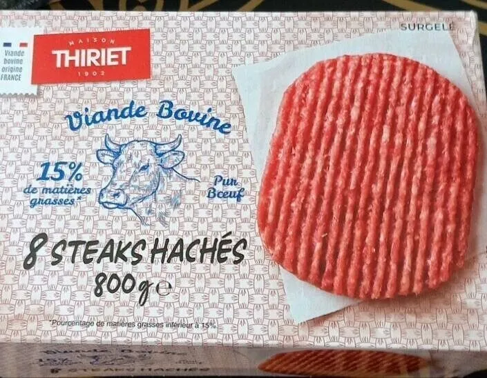 8 Steaks hachés 15% MG
