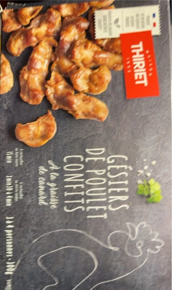 Gesiers de poulet confits