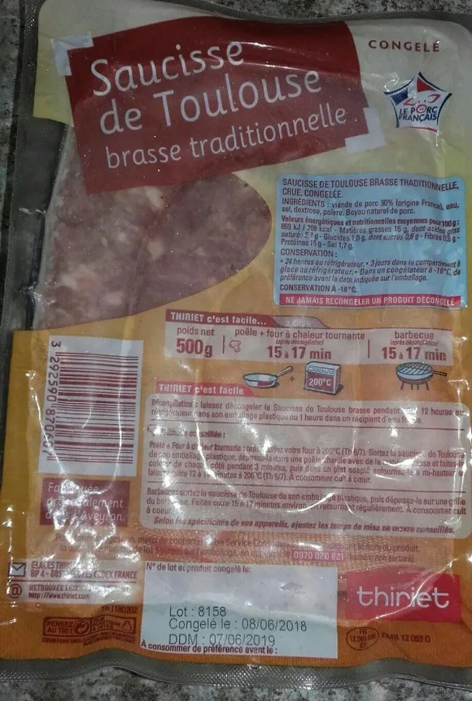 Saucisse de Toulouse brasse traditionnelle