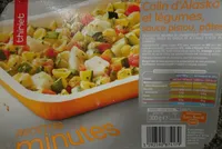Colin d'Alaska et légumes sauces pistou, pâtes