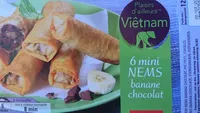 6 Mini Nems Banane Chocolat