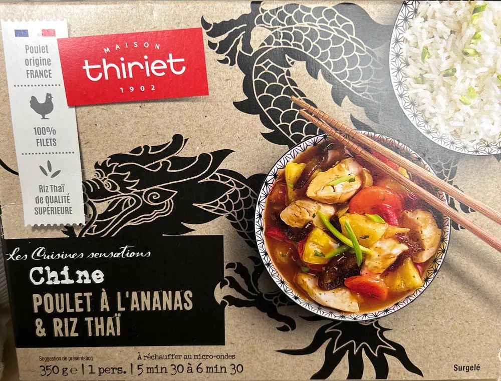 Poulet Ananas et riz thaï