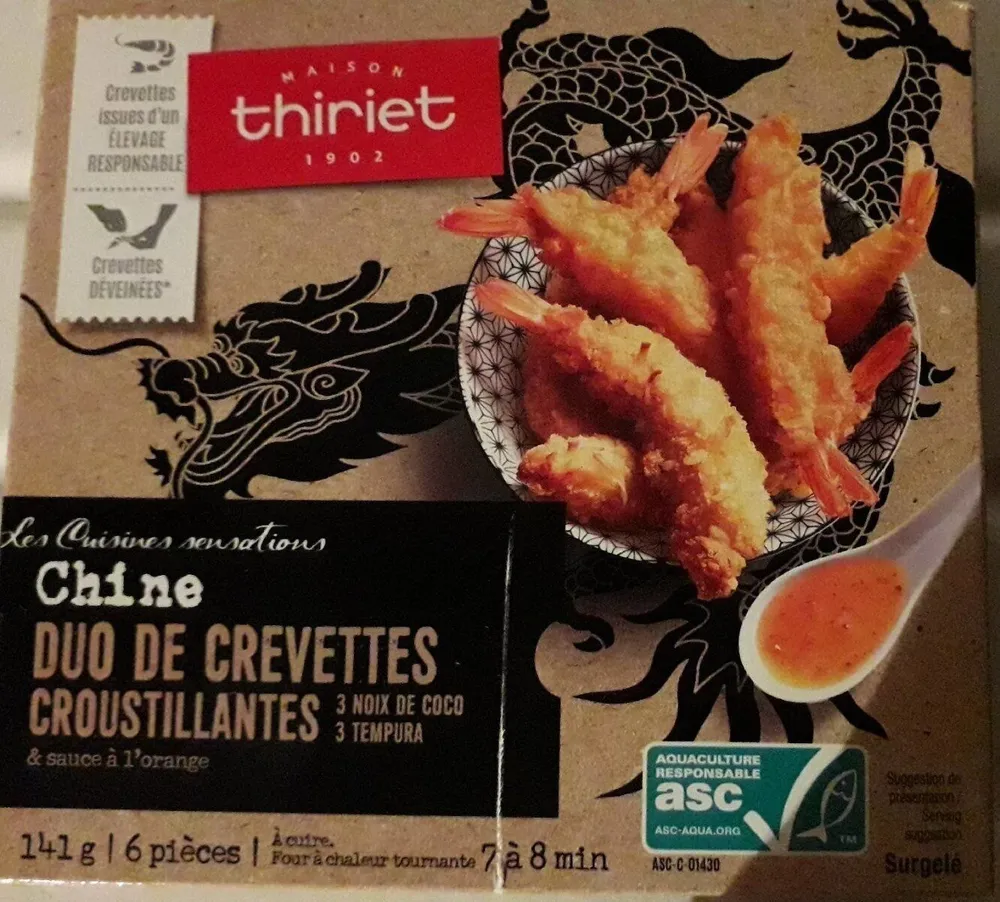 Duo de crevettes croustillantes