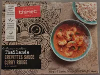 Crevettes sauce curry rouge