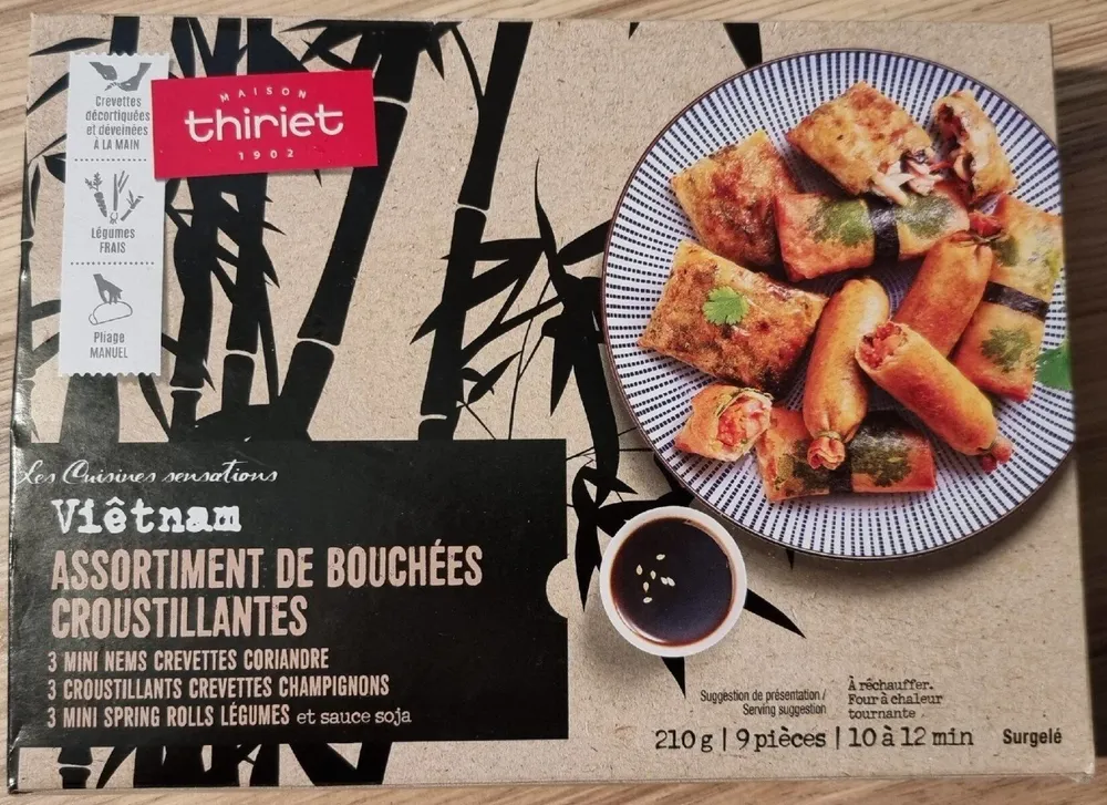 Assortiment de bouchées croustillantes