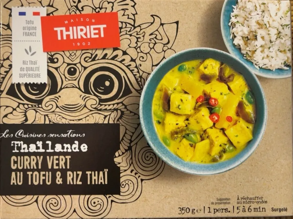 Curry vert au tofu et riz thaï