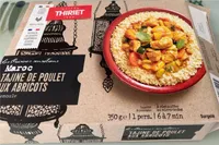 Tajine de poulet aux abricots semoule