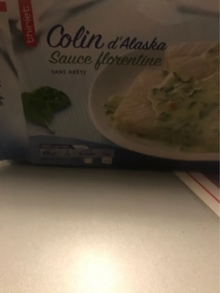 Colin d'alaska sauce florentine