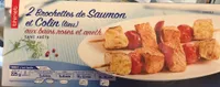 2 brochettes de saumon et colin