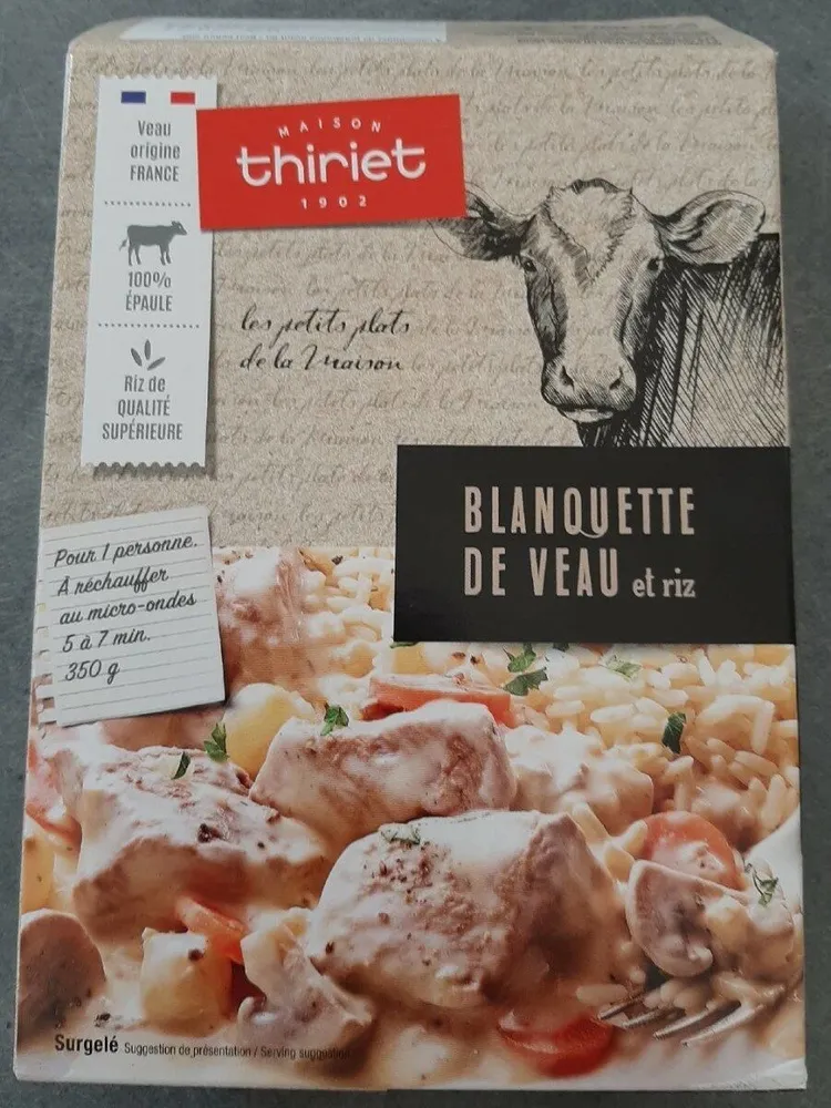 Blanquette de veau et riz
