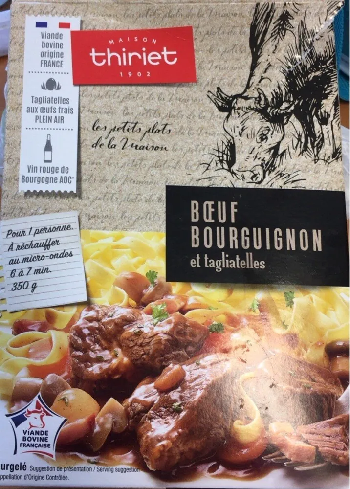 Boeuf bourguignon et tagliatelles