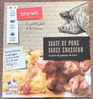 Sauté de porc sauce chasseur et purée de pommes de terre