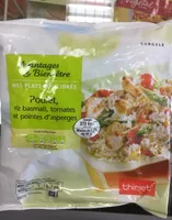 Poulet, Riz Basmati, Tomates et Pointes d'asperges