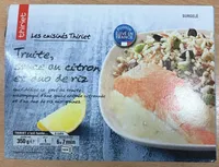 Truite sauce au citron et duo de riz