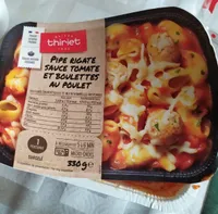 Pipe rigate sauce tomate et boulettes au poulet
