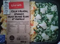 Colin d'Alaska, épinards,sauce beurre blanc et farfalle