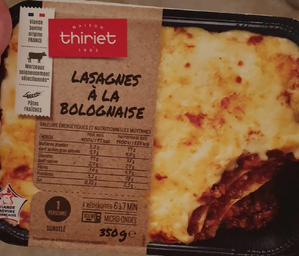 Lasagnes à la bolognaise