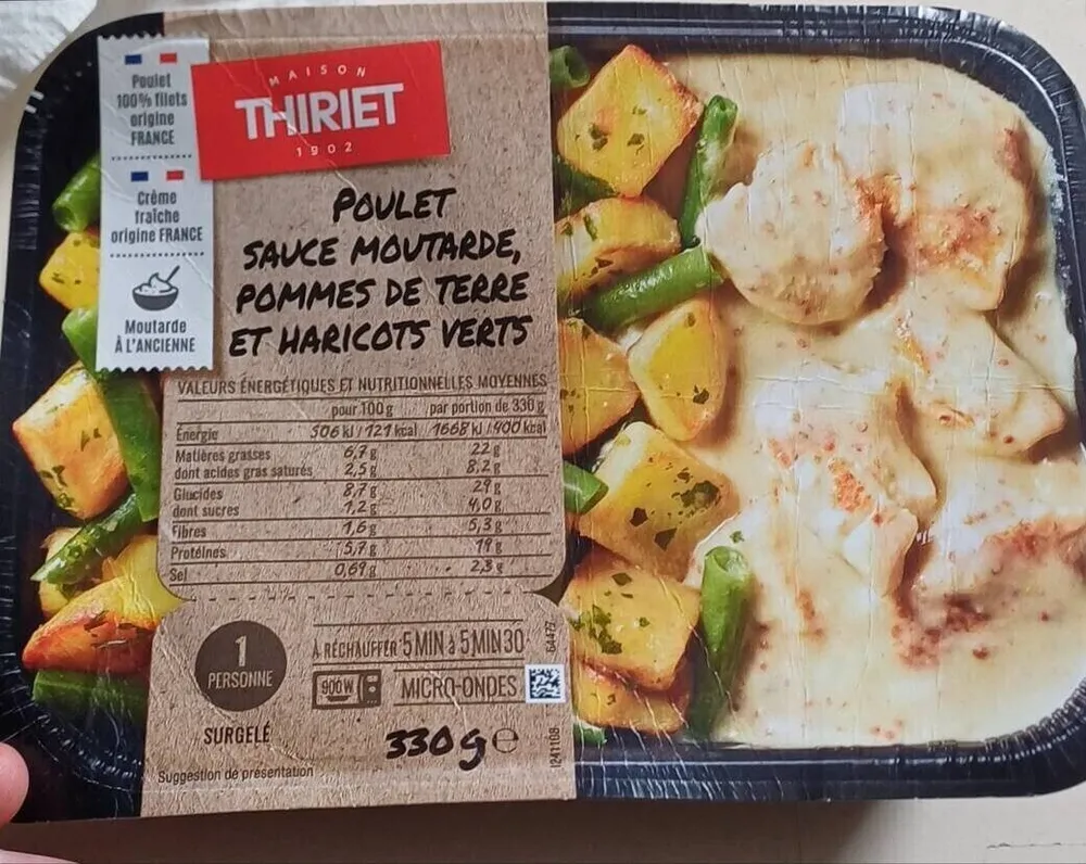 Poulet sauce moutarde pommes de terre