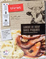 Langue de bœuf sauce piquante, purée de pommes de terre