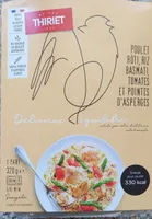 Poulet rôti riz basmati tomates asperges