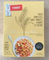 Pâtes complètes sauce tomatée legumes chèvre