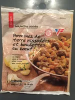 Pommes de terre rissolées et boulettes au boeuf