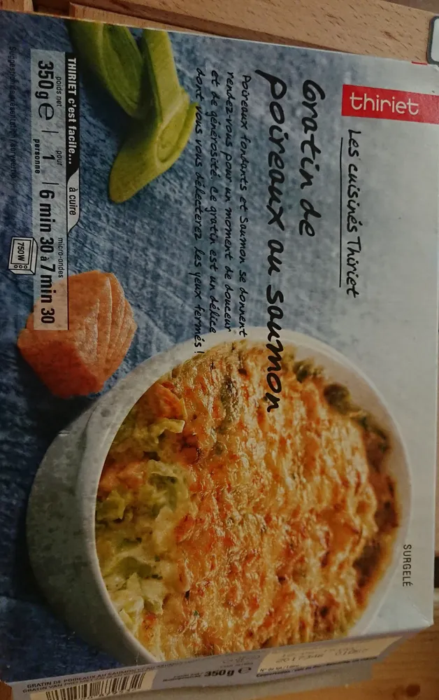 Gratin de poireaux au saumon