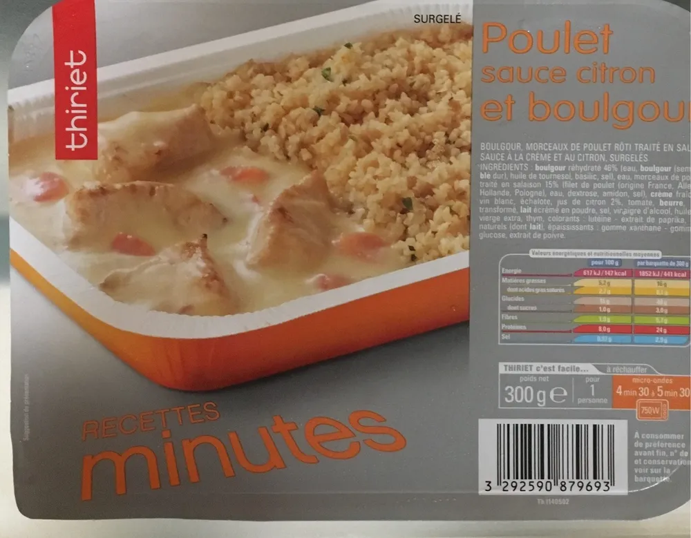 Poulet Sauce Citron et Boulgour