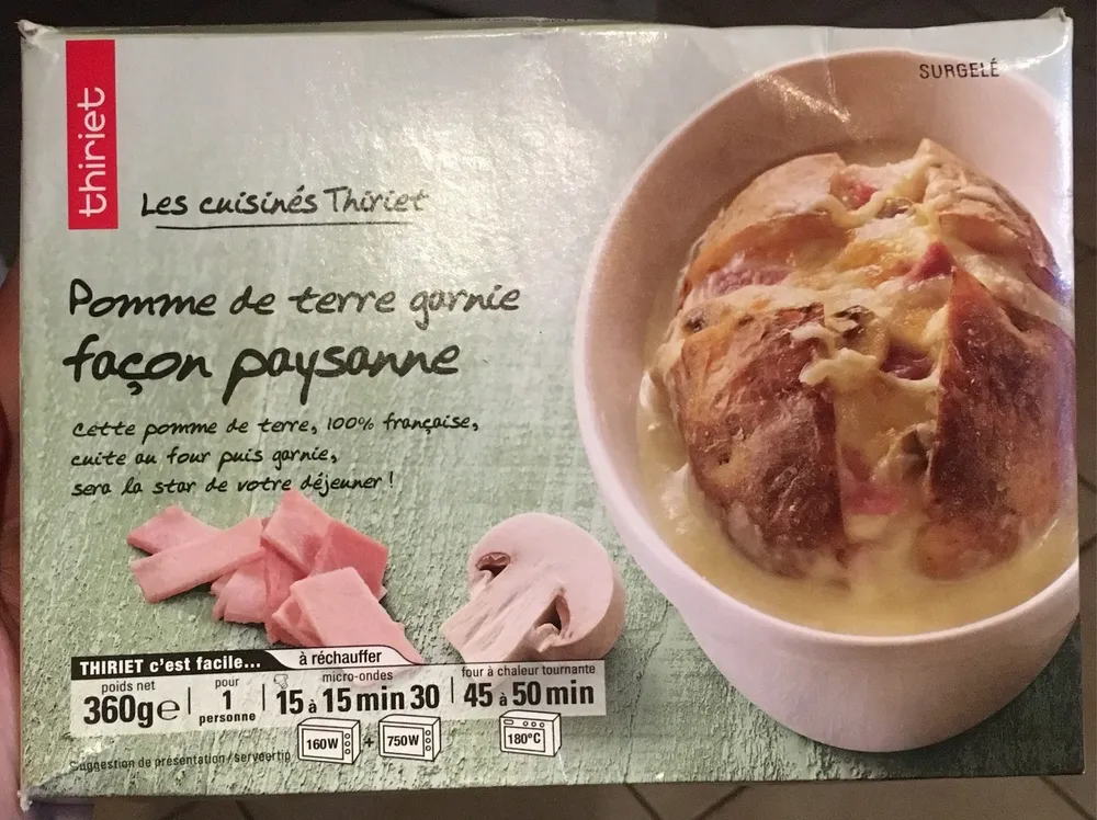 Pomme de terre garnie paysanne