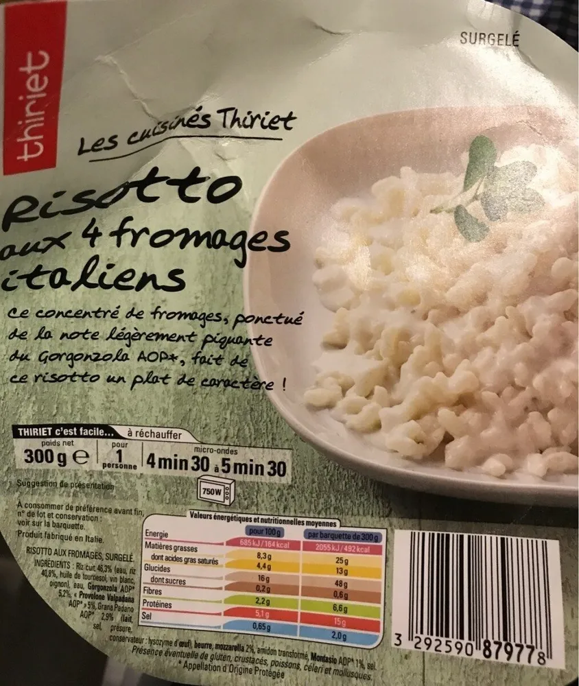 Risotto aux 4 fromages italiens