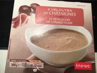 Veloutés de Chataignes et Effilochée de Canard Fumé