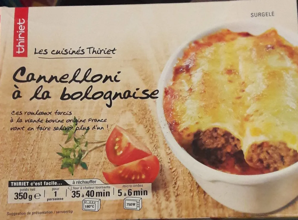 Cannelloni a la bolognaise